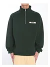 Jacquemus Gros-grain Sweatshirt In Green