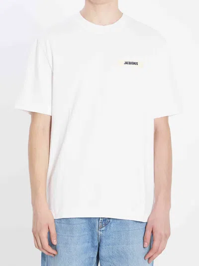 Jacquemus Le T Shirt Gros Grain Top In White