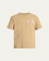 Jacquemus Men's Grosgrain Logo Crewneck T-shirt In Brown