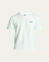 Jacquemus Le T-shirt Gros Grain White T-shirt With Logo Patch On The Front In Cotton Man In White