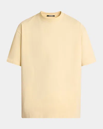 Jacquemus Men's Halteres Graphic T-shirt In Athletic Club Beige
