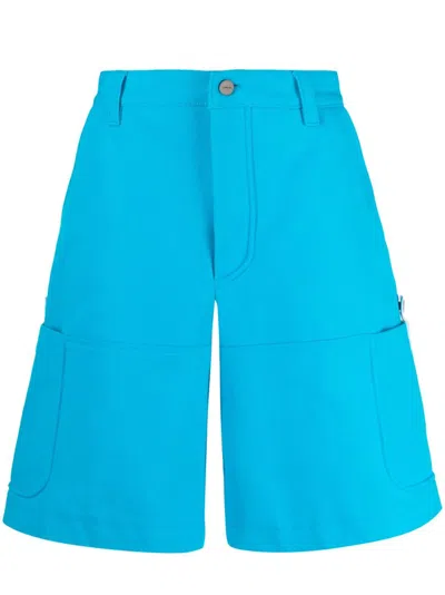 Pre-owned Jacquemus Men's  Cotton Cargo Shorts In Blue