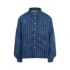 Jacquemus La Chemise Boulanger Blue Stripe Cotton Shirt In Blue