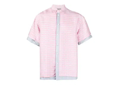 Pre-owned Jacquemus Men's  La Chemise Melancia Shirt In Pink Checks