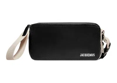 Pre-owned Jacquemus Men's  Le Cuerda Horizontal Utility Rectangle Bag In Black