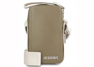 Pre-owned Jacquemus Men's  Le Cuerda Vertical Bag In Khaki In Brown