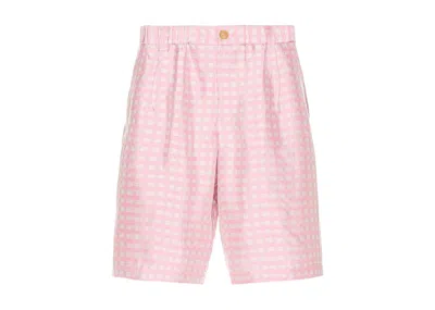 Pre-owned Jacquemus Men's  Le Short Gelati Shorts In Pink Checks