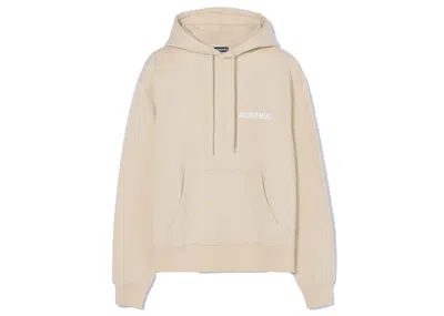 Pre-owned Jacquemus Men's  Le Sweatshirt Hooded Sweatshirt In Beige