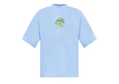 Pre-owned Jacquemus Men's  Le T-shirt Grenouille Frog Print T-shirt In Light Blue