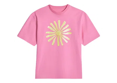 Pre-owned Jacquemus Men's  Le T-shirt Soleil Sun Print T-shirt In Print Sun Pink