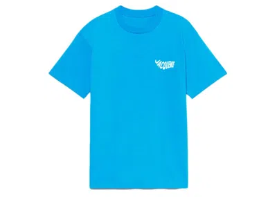 Pre-owned Jacquemus Men's  Le T-shirt Vague Print Wave Logo T-shirt In Blue