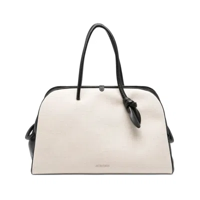 Jacquemus Men  Neutrals Luggage & Holdalls In White