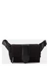 Jacquemus The Bambino Flap Bum Bag In Nylon With Smooth Leather Details In Black