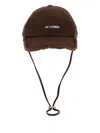 Jacquemus Men La Casquette Artichaut Cap In Brown