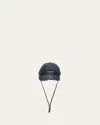 Jacquemus Le Casquette Artichaut Black Baseball Cap With Drawstring In Cotton Man In Dark Navy