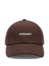 Jacquemus Men Logo Motif Baseball Cap In Brown