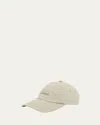 Jacquemus Men's La Casquette Gadjo Logo Baseball Cap In Light Greige