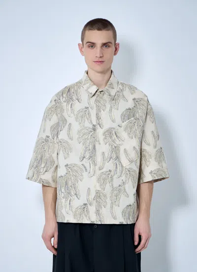 Jacquemus Men La Chemise Aloe Shirt In Cream