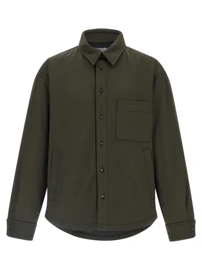 Jacquemus Men 'la Chemise Boulanger' Overshirt In Green