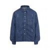 Jacquemus La Chemise Boulanger Blue Stripe Cotton Shirt In Blue