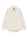 Jacquemus Button-down Shirt Curved Hemline Long Sleeves In Neutral
