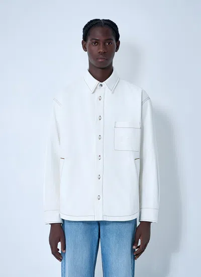 Jacquemus Men La Chemise Boulanger Shirt In White