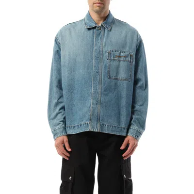 Jacquemus Men's La Chemise Denim In Blue/tabac
