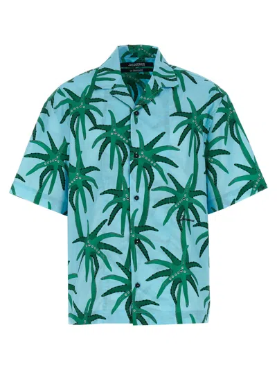 Jacquemus Floral-print Shirt In Blue