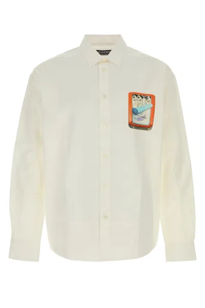 Jacquemus Men La Chemise Simon In Boitesardinesorange