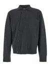 Jacquemus Grey Cardigan With Asymmetrical Design In Wool Man In Gray