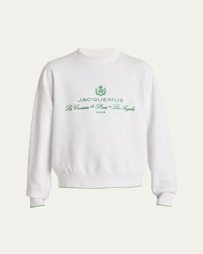 JACQUEMUS MEN'S LA MAILLE VENICE CREWNECK SWEATER