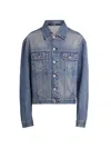 Jacquemus Blue Classic Collar Denim Jacket In Blue