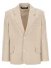 Jacquemus Wool Blend Blazer Jacket With Shoulder Pads