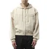 Jacquemus Hooded Drawstring Jacket Zip Pocket In Neutral