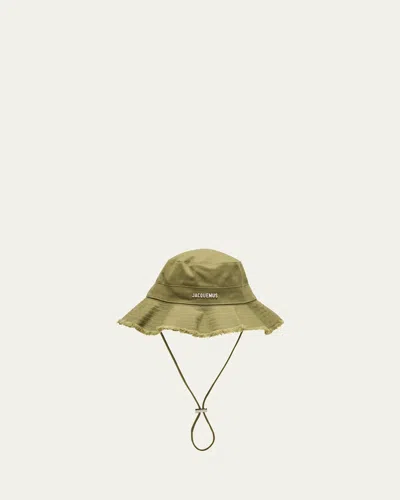 Jacquemus Men's Le Bob Artichaut Bucket Hat In Khaki