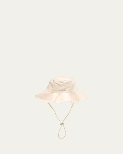 Jacquemus Men's Le Bob Artichaut Bucket Hat In Off-white