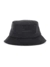 Jacquemus Dark Grey Embroidered Logo Bucket Hat In Gray