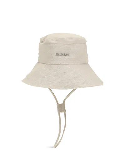 Jacquemus Men Le Bob De-nimes Bucket Hat In White