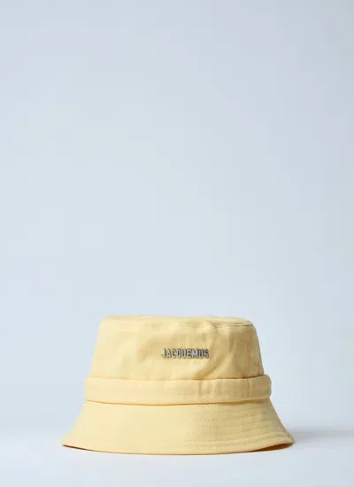 Jacquemus Men Le Bob Gadjo Bucket Hat In Yellow