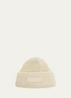 Jacquemus Men's Le Bonnet Ribbed Beanie Hat In 110 Off-white