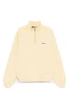 Jacquemus High Collar Half-zip Grosgrain Sweatshirt In Lightbeige