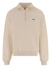 Jacquemus Men The Gros Grain Logo Sweatshirt In Neutral