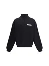 Jacquemus Grog Grain Zip-neck Sweatshirt In Black