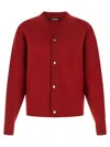 Jacquemus Le Cardigan Doppio Wool Blend Cardigan In Red
