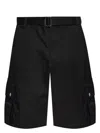 Jacquemus Le Cargo Belted Bermuda Shorts In Black