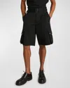Jacquemus Le Cargo Belted Bermuda Shorts In Black
