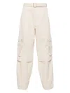 Jacquemus Cargo Gabardine Trousers In Nude & Neutrals