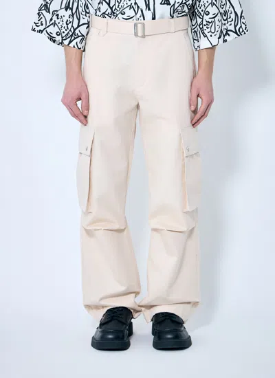Jacquemus Men Le Cargo Pants In Neutral