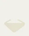 Jacquemus Men's Le Chale Grosgrain Logo Neck Scarf In Off-white