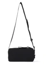 Jacquemus Le Cuerda Horizontal Black Messenger Bag With Logo Lettering Detail In Cotton Man In Black